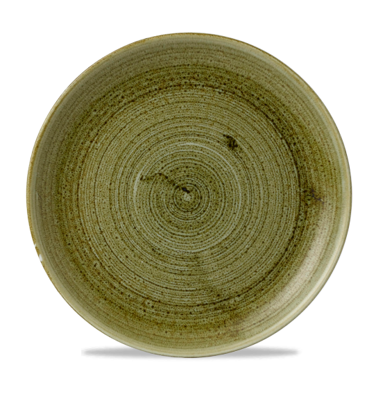 Plume Olive Coupe Plate